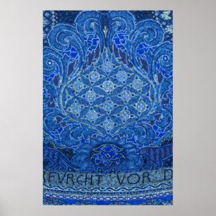 Blue Mosaic Detail, Germany Poster