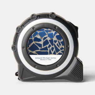 Blue Mosaic, Floor, Tile Installer Maßband