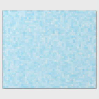 Blue Mosaic Pixel Geschenkpapier
