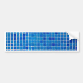 Blue Mosaic Tile Autoaufkleber