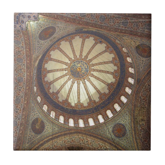 Blue Moschee Interior Istanbul, Türkei Fliese (Vorderseite)