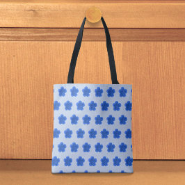 Blue Moss Rose Seamless Pattern Tote Bag Tasche