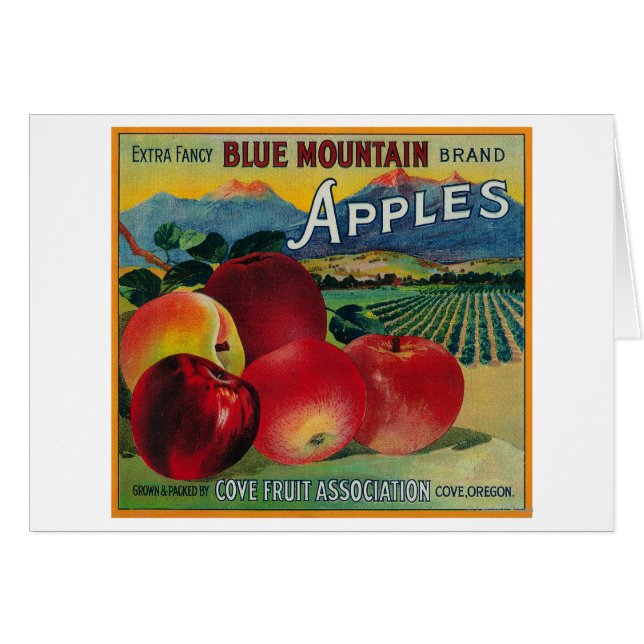 Blue Mountain Apple Crate LabelCove, OU (Devant horizontal)