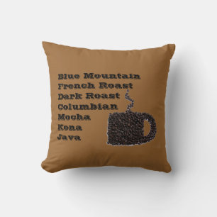 Blue Mountain Java Kona Kaffee Designer Kissen