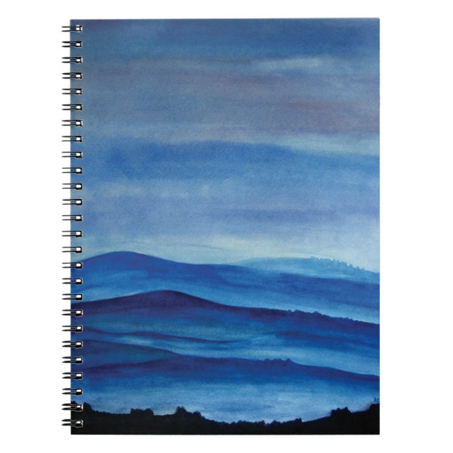 Blue Mountain Landscape Foto Notebook Notizblock (Vorderseite)