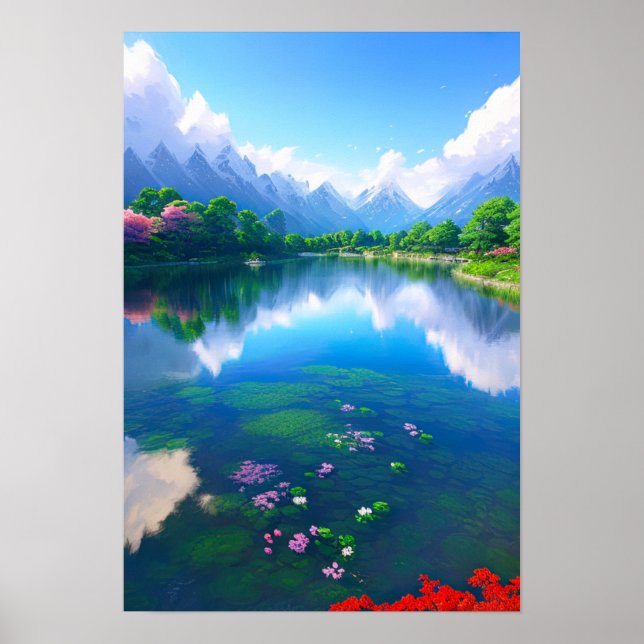 Blue Mountain Oasis Poster (Vorne)