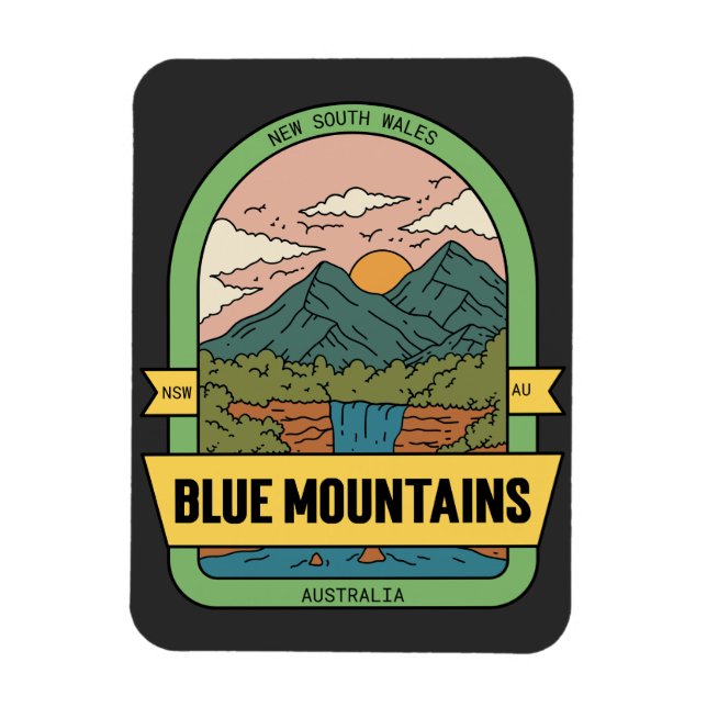 Blue Mountains NSW Australien Magnet (Vertikal)