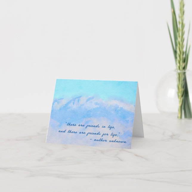 Blue Mountains Wasserfarbe Freunde für das Leben L Karte (Vorderseite)