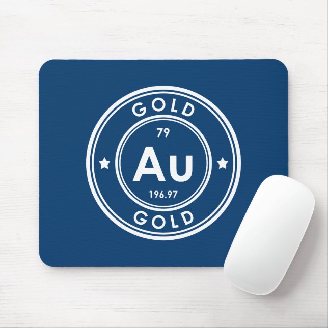 Blue Mouse Pad Gold Element Mousepad (Mit Mouse)