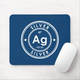 Blue Mouse Pad Silver Element Mousepad