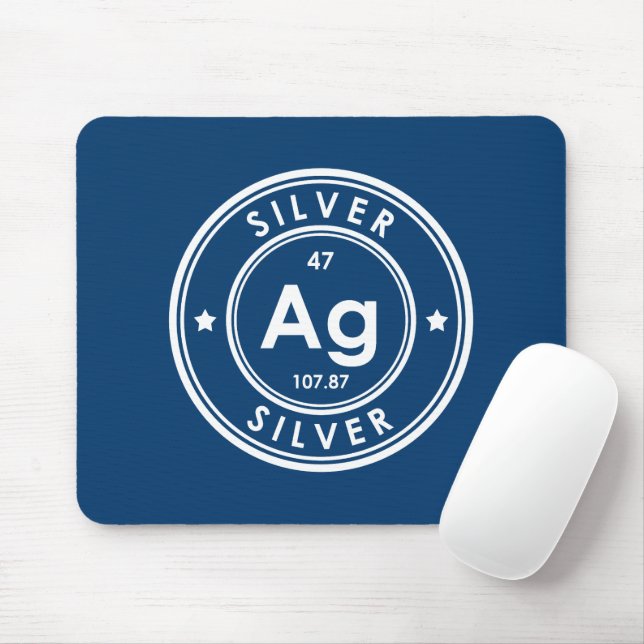 Blue Mouse Pad Silver Element Mousepad (Mit Mouse)