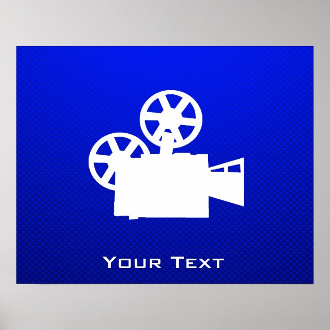 Blue Movie Camera Poster (Vorne)