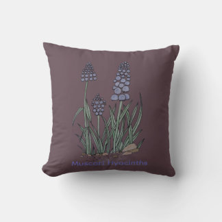 Blue Muscari Hyacinths Kissen