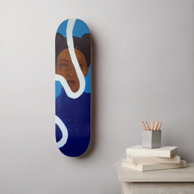 Blue Muse Skateboard (Wandkunst)