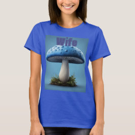 Blue Mushroom Ehefrau T - Shirt