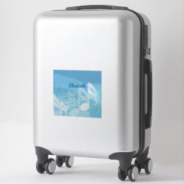 Blue Music Personalisiert Aufkleber