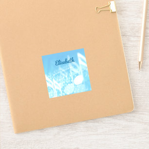 Blue Music Personalisiert Aufkleber