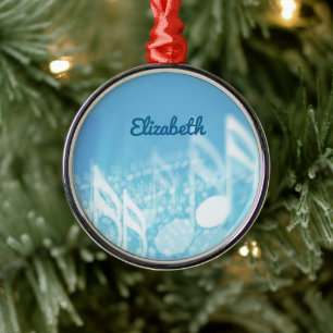 Blue Music Personalisiert Ornament Aus Metall