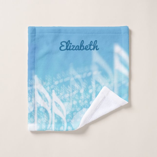 Blue Music Personalisiert Waschlappen (Waschlappen)