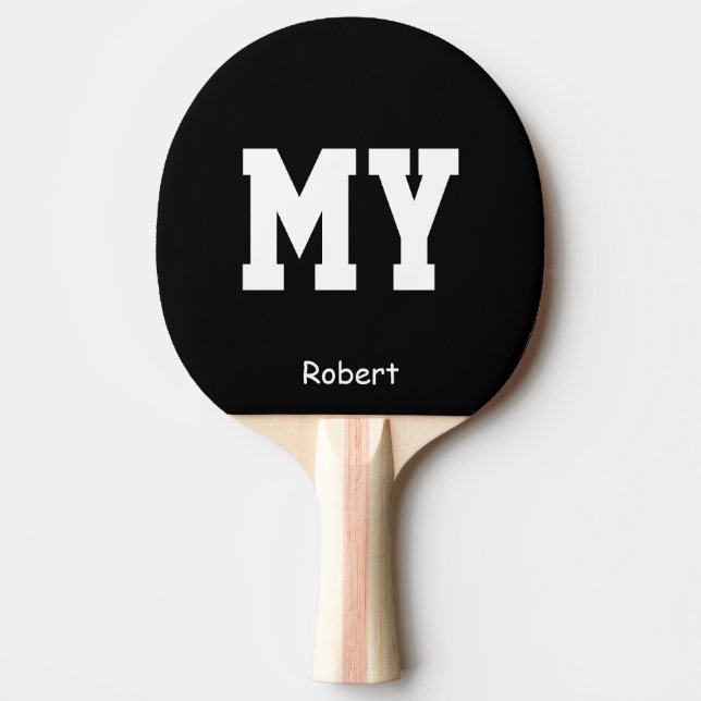 Blue My Name Personalisiert Tischtennis Schläger (Vorderseite)
