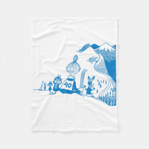 Blue Mymble And Co Skifahren Moomin Winter Spiele Fleecedecke