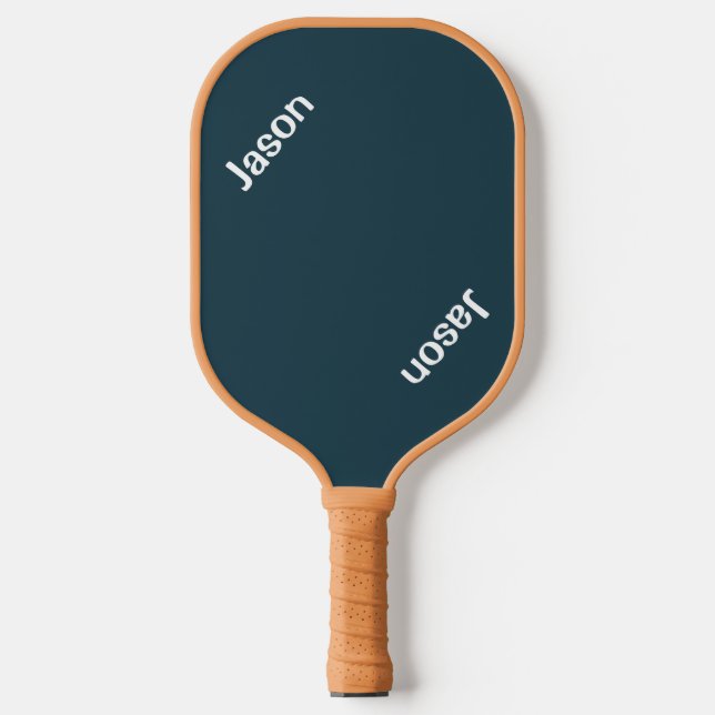 Blue Name Monogram Simple Minimal Niedlich Trendy  Pickleball Schläger (Vorderseite)