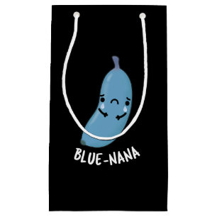 Blue-nana Funny Banana Pun Dark BG Kleine Geschenktüte