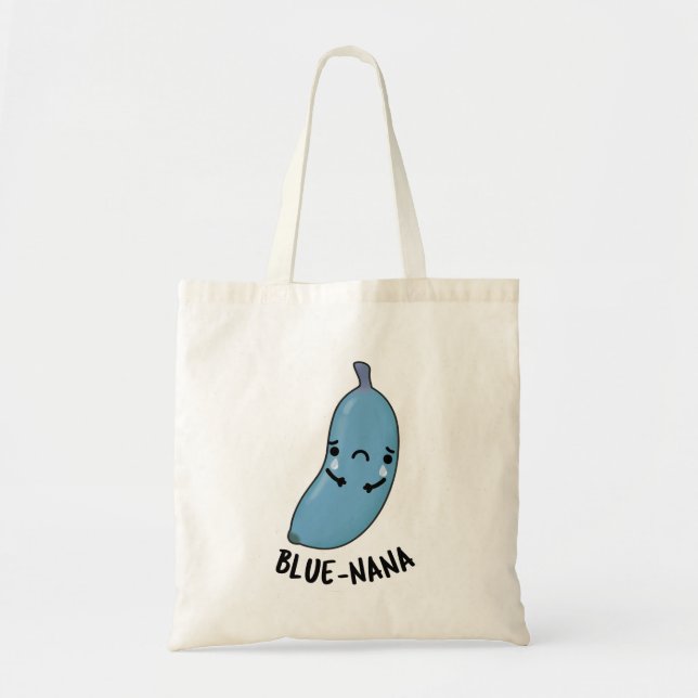 Blue-nana Funny Banana Pun Tragetasche (Vorne)