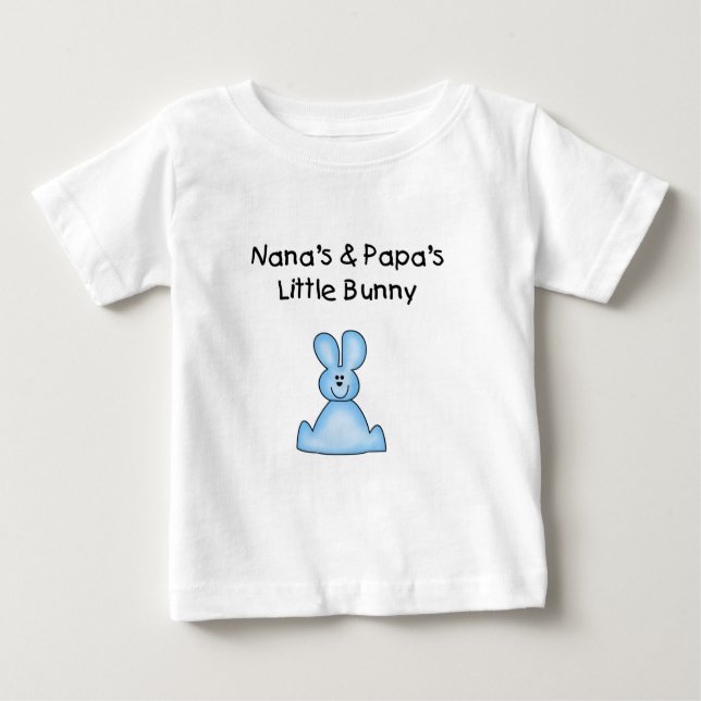 Blue Nana's and Papa's Little Bunny Baby T-shirt (Vorderseite)