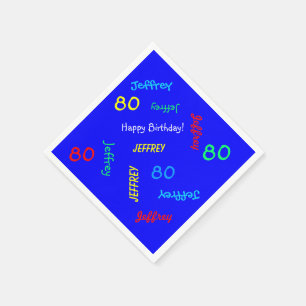 Blue Napkins, 80. Geburtstagsparty, wiederholt Nam Serviette