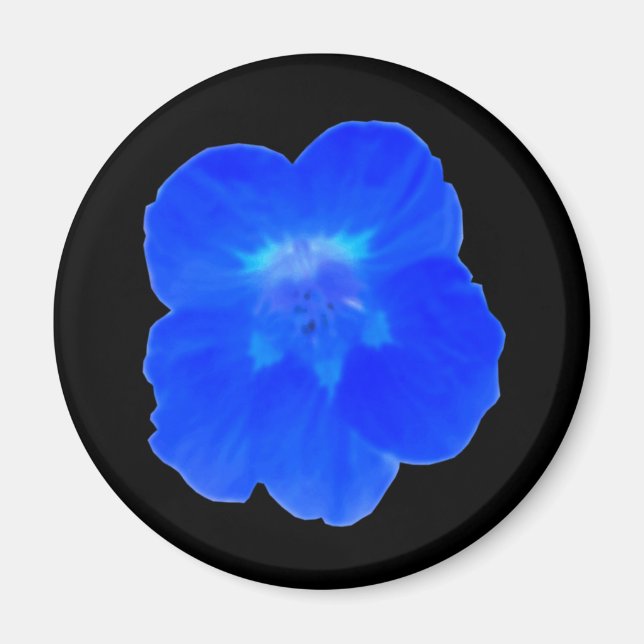 Blue Nasturtium Magnet (Vorne)