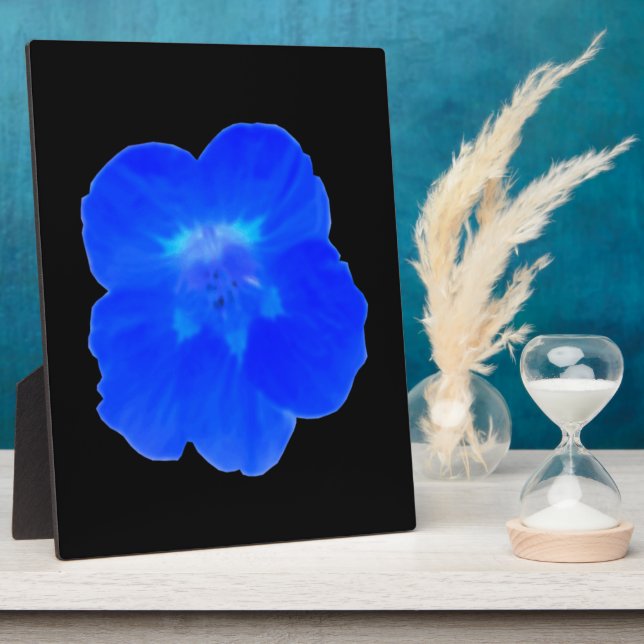 Blue Nasturtium Plaque Fotoplatte (Seite)