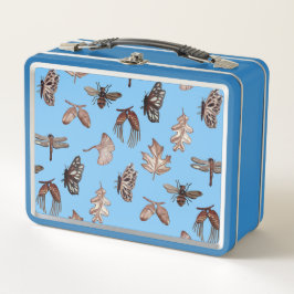 Blue Nature Print Lunch Box