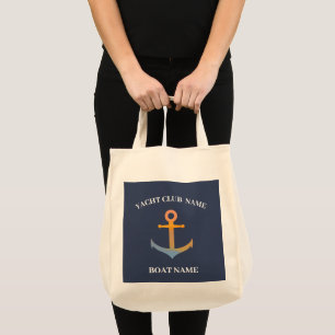 Blue Nautic Anchor Yacht Club Marina welcom Tragetasche