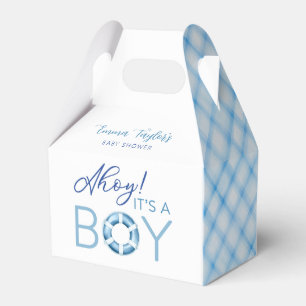 Blue Nautical Ahoy Es ist eine Baby-Dusche Geschenkschachtel