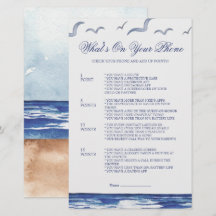 Blue Nautical Coastal Sea Was ist auf dem Handyspi