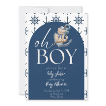 Blue Nautical Teddy Bear Baby Dusche