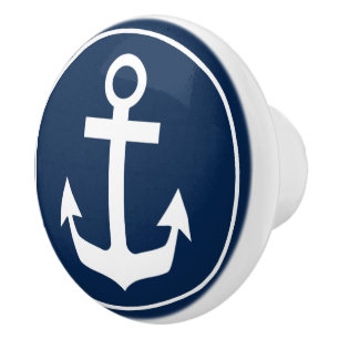 Blue Nautical Themed  Keramikknauf