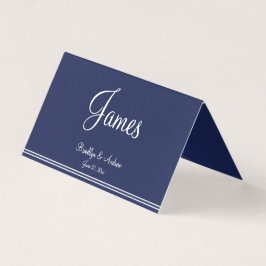 Blue Nautical Wedding Folding Table Cards