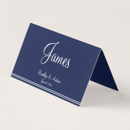 Blue Nautical Wedding Folding Table Cards