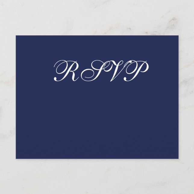 Blue Nautical Wedding RSVP Postkarten (Vorderseite)