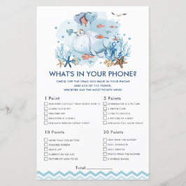 Blue Nautical Whale Was ist in deinem Handyspiel?