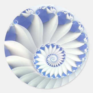 Blue Nautilus Runder Aufkleber