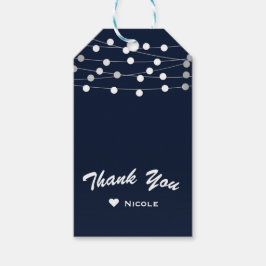 Blue Navy String Lights Moderner Chic Elegante Gef Geschenkanhänger