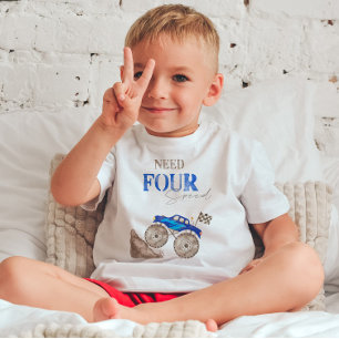 Blue Need Four Speed Monster Truck Shirt