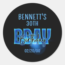 Blue Neon Birthday