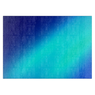 Blue Neon Ombre Schneidebrett
