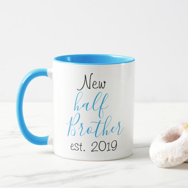 Blue New Half Brother Family Relative Tasse (Mit Donut)