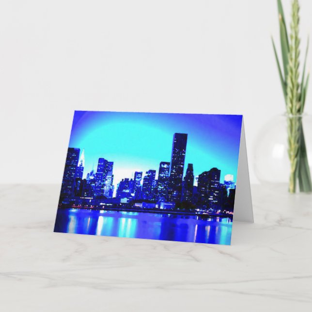 Blue New York City Karte (Vorderseite)