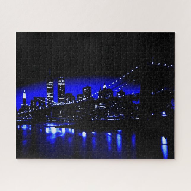 Blue New York City Night (Horizontal)